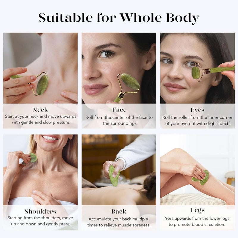 BAIMEI Gua Sha and Jade Roller Set - Image 5